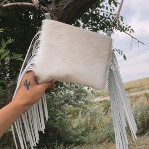 Cowhide crossbody